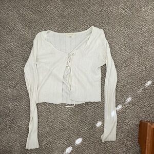 Cropped, tie, cardigan